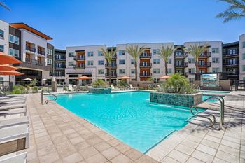 Resort-style pool deck
